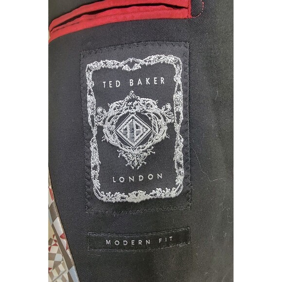 Ted Baker London Men's Wool Modern Fit Suit Jacket / Blazer Black Size 42R - Picture 10 of 13